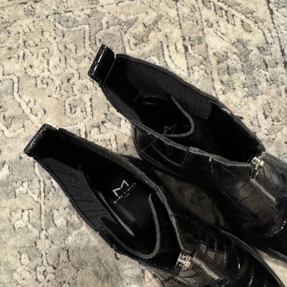 Marc Fisher LTD Platform Ankle Boots zip up black womens size 10 - Picture 8 of 11